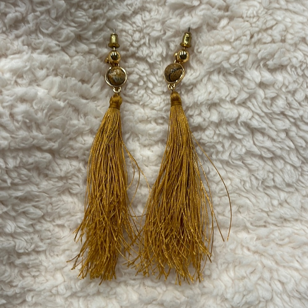 Uncommon James Gold Tassel Earrings